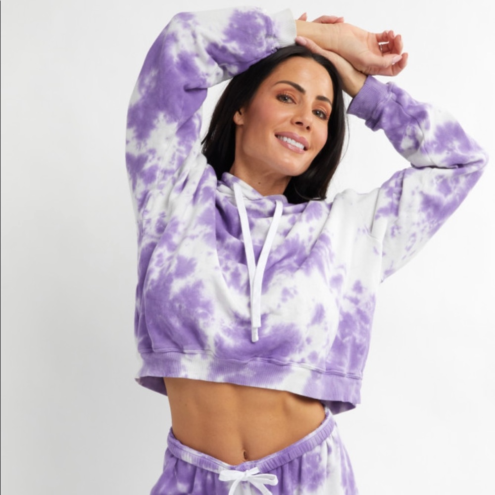 Hand tie dyed jogger set sold separately crew top